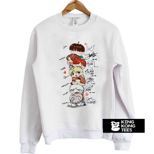 BTS Chibi Signatures sweatshirt