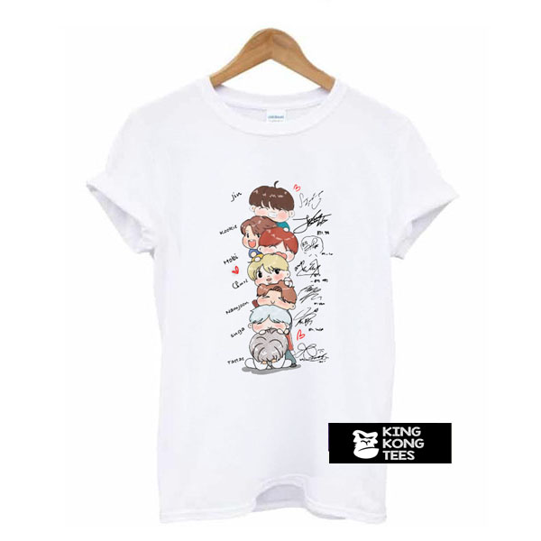 BTS Chibi Signatures t shirt