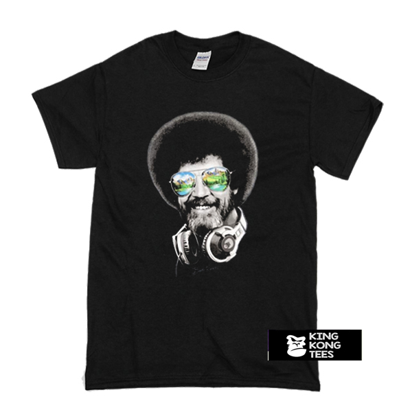 Bob Ross Artist Headphones Joy Of Painting t shirt