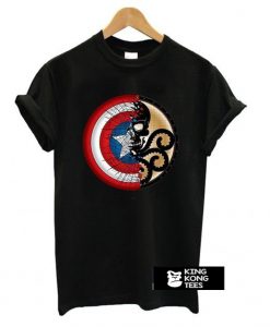 Captain America Harajuku Spider Skull t shirt