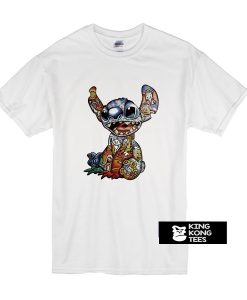 Disney Characters inside Stitch t shirt