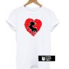 Heart Horse Shadow Equestrian Horse Riding t shirt