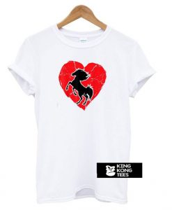 Heart Horse Shadow Equestrian Horse Riding t shirt