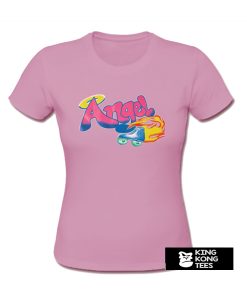 Angel Letter Print Pink t shirt