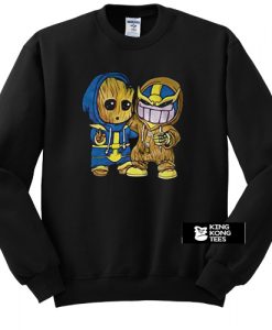 Baby Groot And Thanos sweatshirt