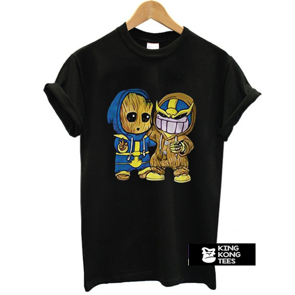Baby Groot And Thanos t shirt