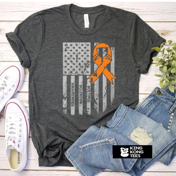 Multiple Sclerosis Awareness Flag t shirt