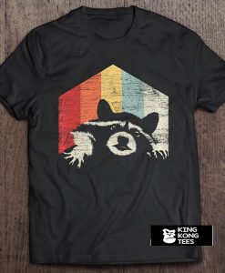 Raccoon Face Retro t shirt