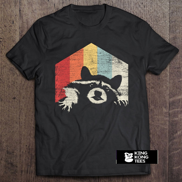 Raccoon Face Retro t shirt