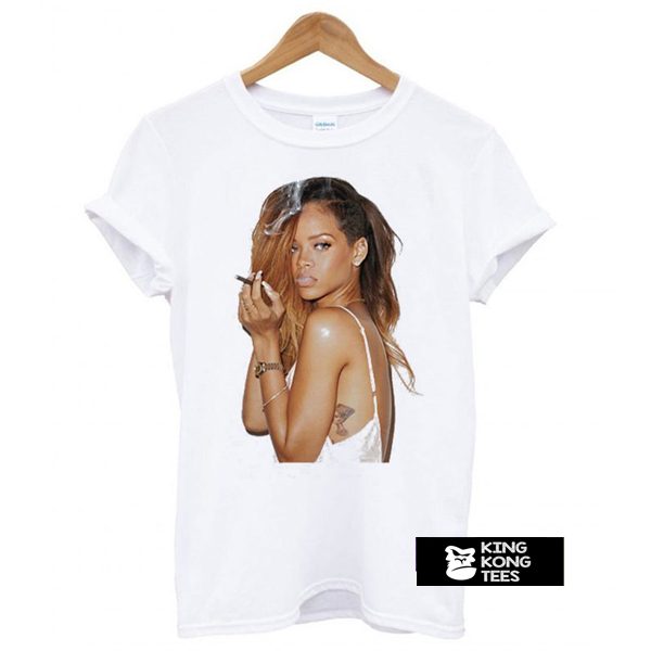 Rihanna Smoking Cigarette t shirt