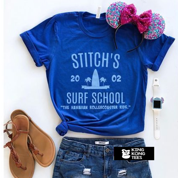 Stitch's Surf School t shirt