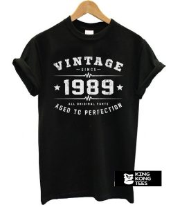 Vintage Since 1989 Birthday 30 Years Old Birthday t shirt