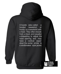 the description of a hoodie back