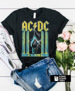 ACDC Lightning Guitarist Pillars t shirt