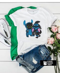 Baby Toothless and baby Stitch t shirt