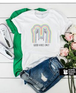 Good Vibes Only Rainbow t shirt