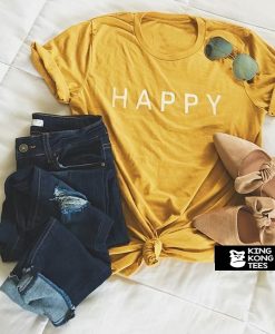 Happy Graphic Tee Summer tee t shirt