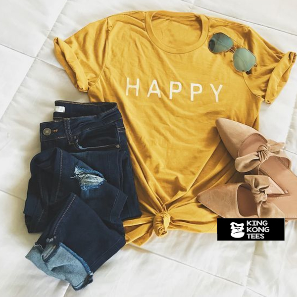 Happy Graphic Tee Summer tee t shirt