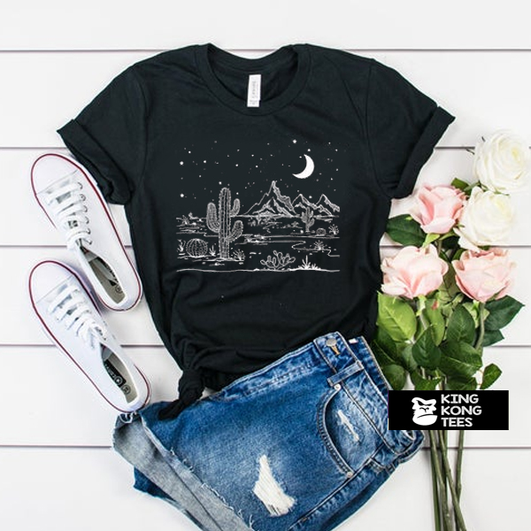 Desert starry night t shirt