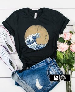 The great wave off Kanagawa Godzilla t shirt