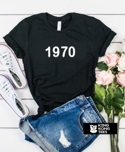 1970 font t shirt