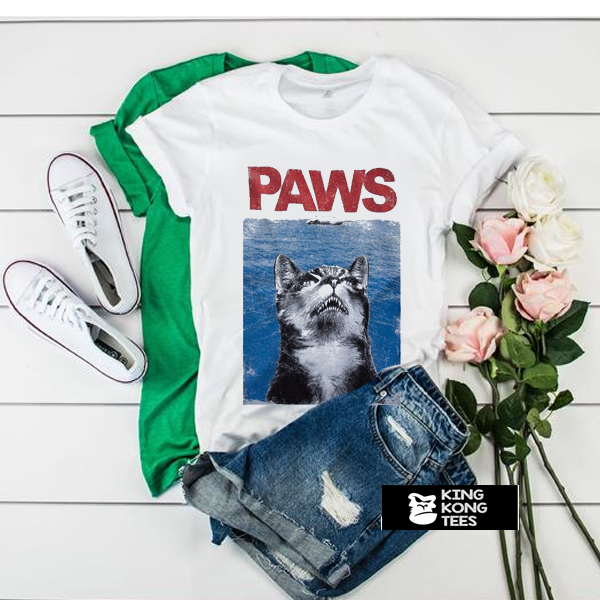 Grumpy Cat Paws Jaws Parody t shirt