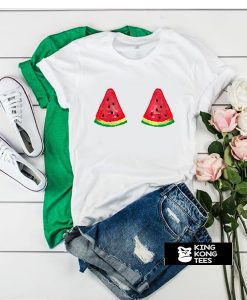 Watermelon Boobs white t shirt