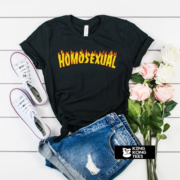 Homosexual Thrasher Flame t shirt