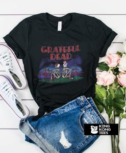 Grateful Dead Golden Gate San Francisco Skeleton t shirt