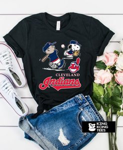 Charlie Brown Snoopy Cleveland Indians t shirt