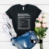 Consciousness Nutrition Facts t shirt