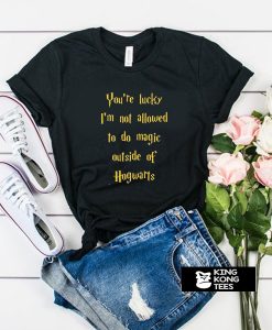 Harry Potter Not Allowed to do Magic Outside of Hogwarts t shirt