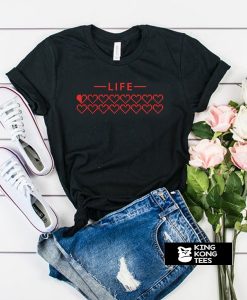 Legend of Zelda Hearts Life Bar t shirt