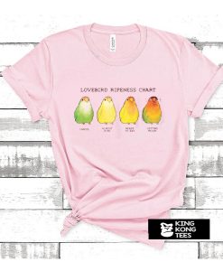 Lovebird Ripeness Chart t shirt