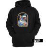 Funny Stay Positive Shark Attack Retro Comedy hoodie