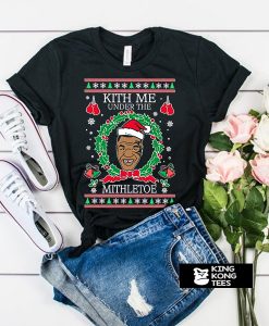 Ugly Christmas Sweater Mike Tyson Kith Me Under The Mithletoe Unisex t shirt