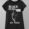 Black Flag My Rules Band t shirt FR05