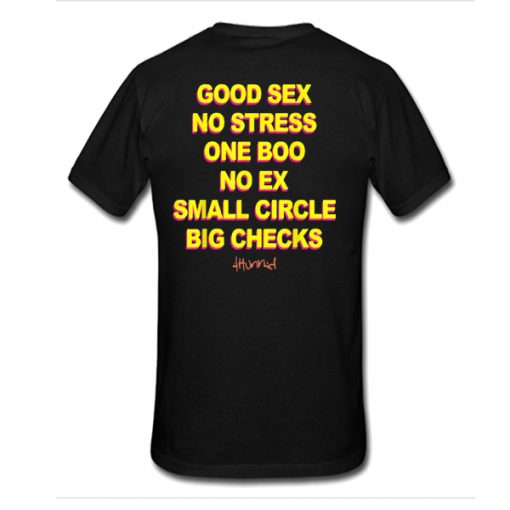 Good Sex No Stress One Boo No Ex Small Circle Big Checks Pocket Print t shirt