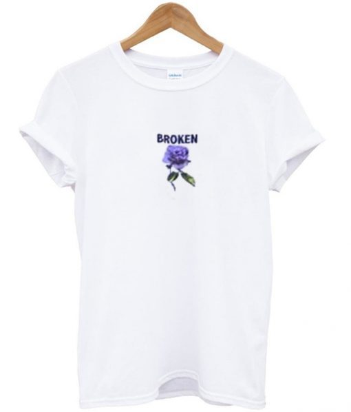 broken purple rose t shirt FR05