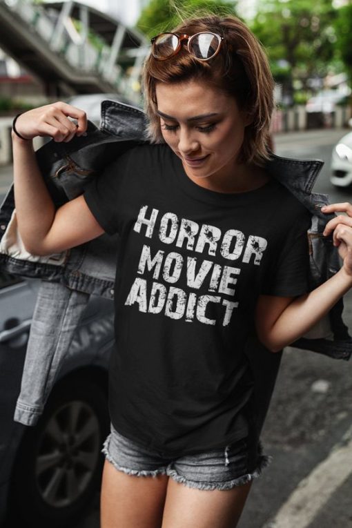 Horror Movie Addict t shirt