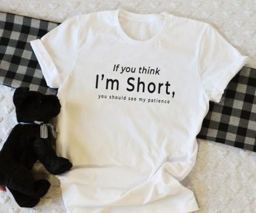 If you think I’m short, you should see my patience t shirt