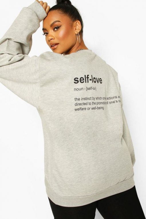 Self Love Back Print Sweatshirt