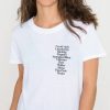 Wine List t shirt