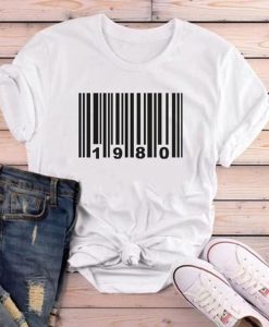 barcode 1980 t shirt