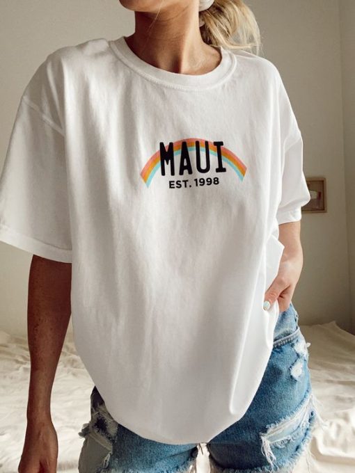 maui rainbow vintage t shirt