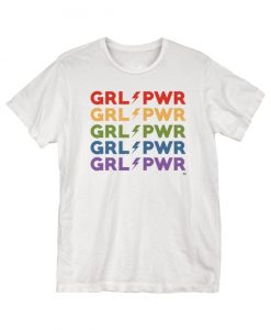 GRLPWR Lightening Rainbow t shirt