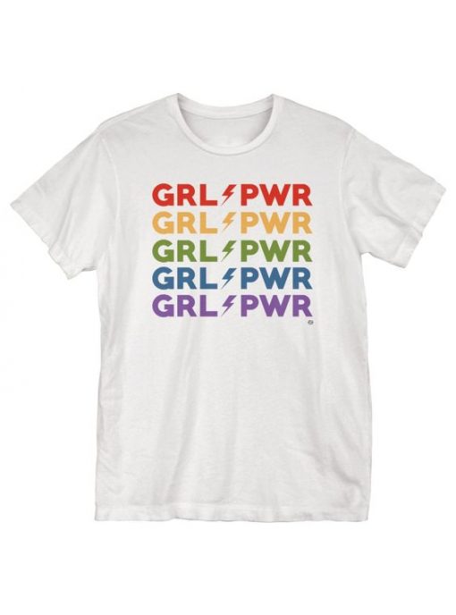 GRLPWR Lightening Rainbow t shirt