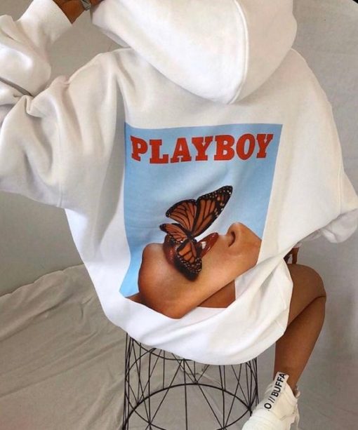 Vintage Playboy butterflies hoodie back
