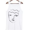 graphic face tank top