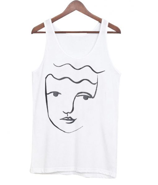 graphic face tank top